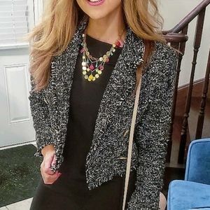 Grey tweed zara blazer
